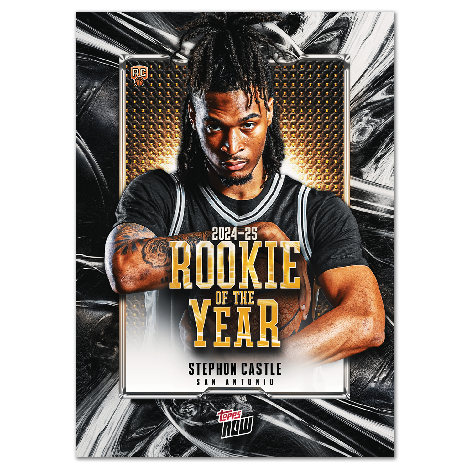 Stephon Castle ROTY - 2025-26 NBA Topps NOW® #14 San Antonio Spurs 新人卡｜PR 22,742