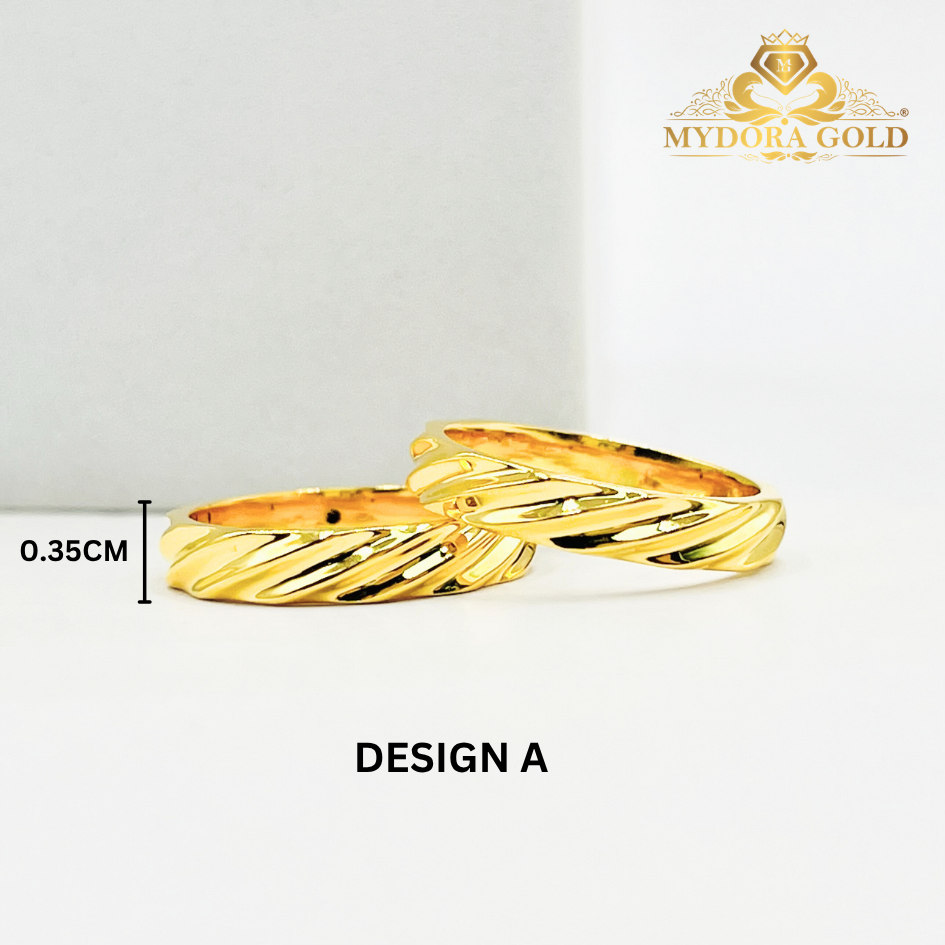 MYDORA Cincin Belah Rotan Twisted (5G) l EMAS 916/22K