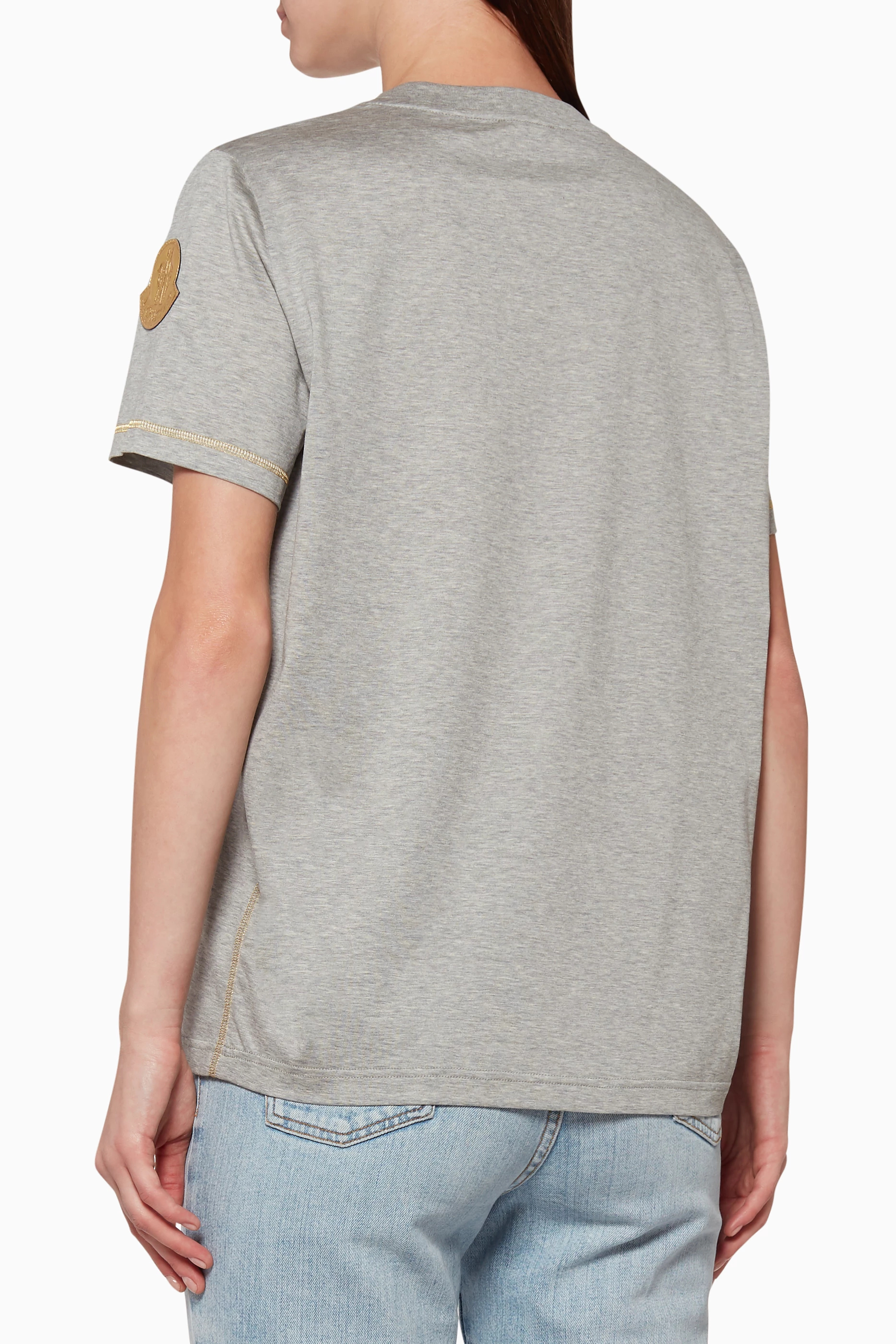Moncler 極罕金色logo tee