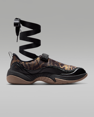 Jordan Pointe 芭蕾舞絲帶綁帶運動鞋［Leopard / Black］