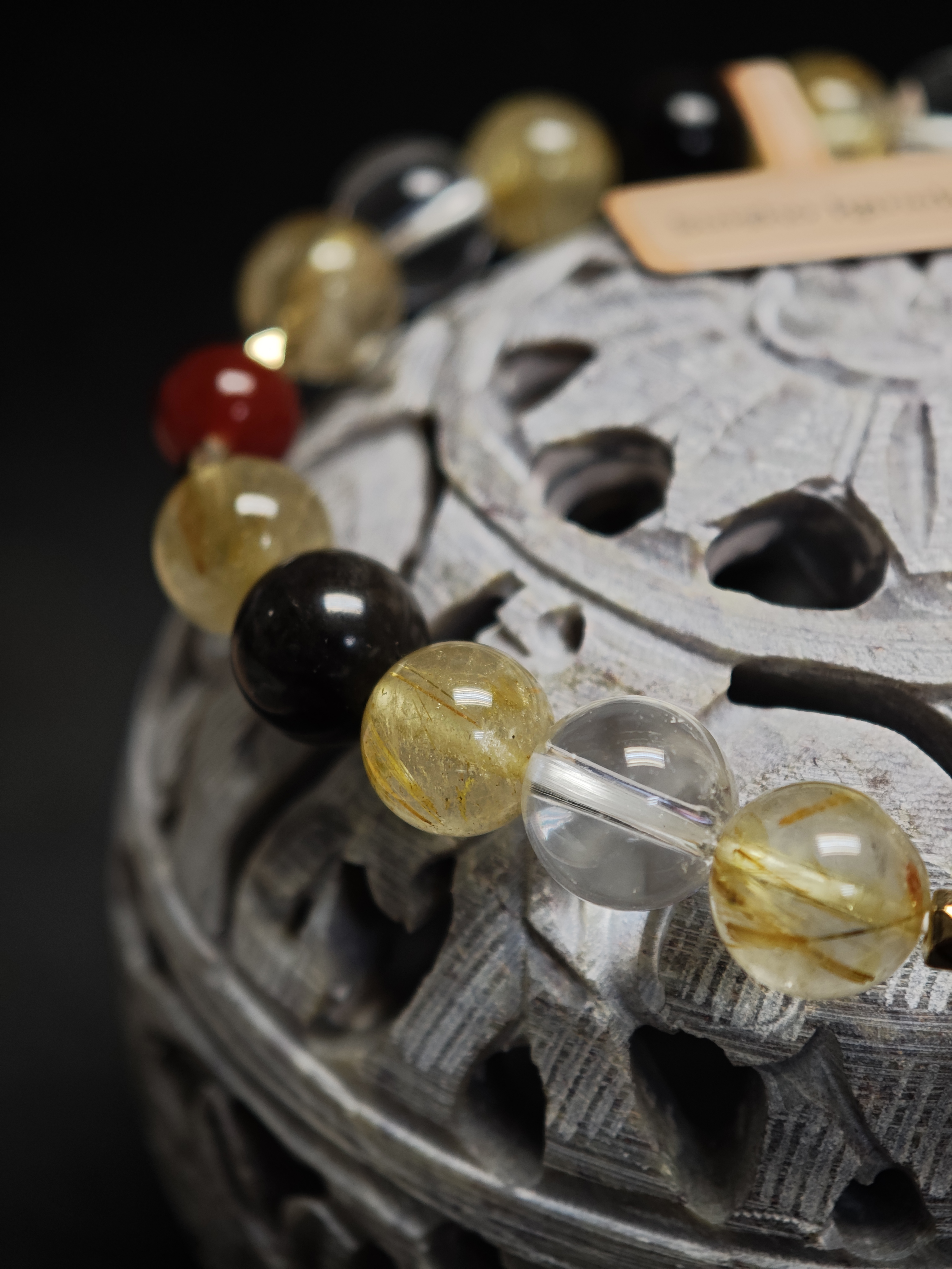 ✨新品DIY水晶手串✨實物拍攝📷✨✨🩸紅瑪瑙✨白水晶✨金髮晶✨🤍銀曜石✨