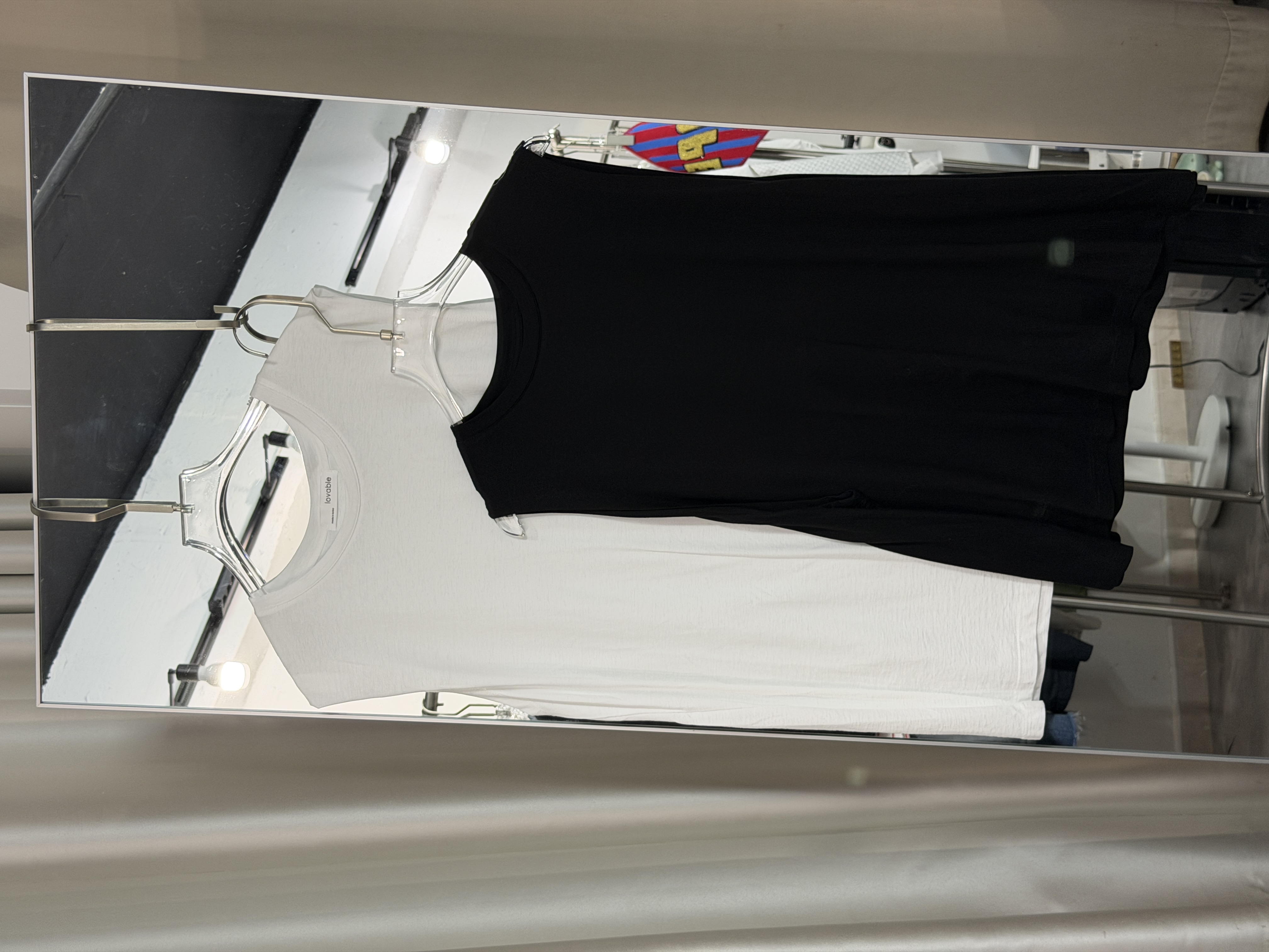 韓風撞色寬鬆背心set