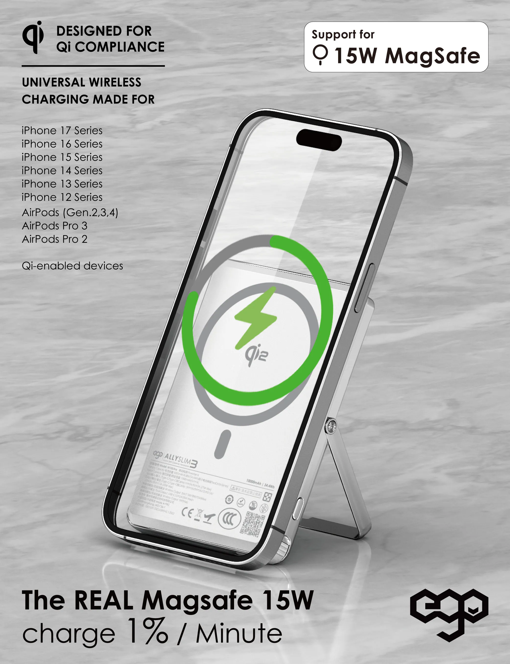 香港行貨 一年保養 EGO AllySlim3 @4in1 30W PD 10000mAh 外置電
