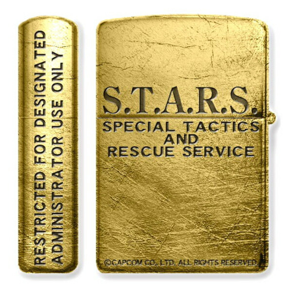 《惡靈古堡》粉絲必收限量收藏品 Zippo Resident Evil BIOHAZARD 2 Limited Edition Raccon City Police Department S.T.A.R.S. Lighter – Brushed Brass Police Badge Zippo《惡靈古堡》生化危機 浣熊市警署 S.T.A.R.S. 打火機 – 拉絲黃銅警徽版 Zippo バイオハザード Limited S.T.A.R.S. ライター