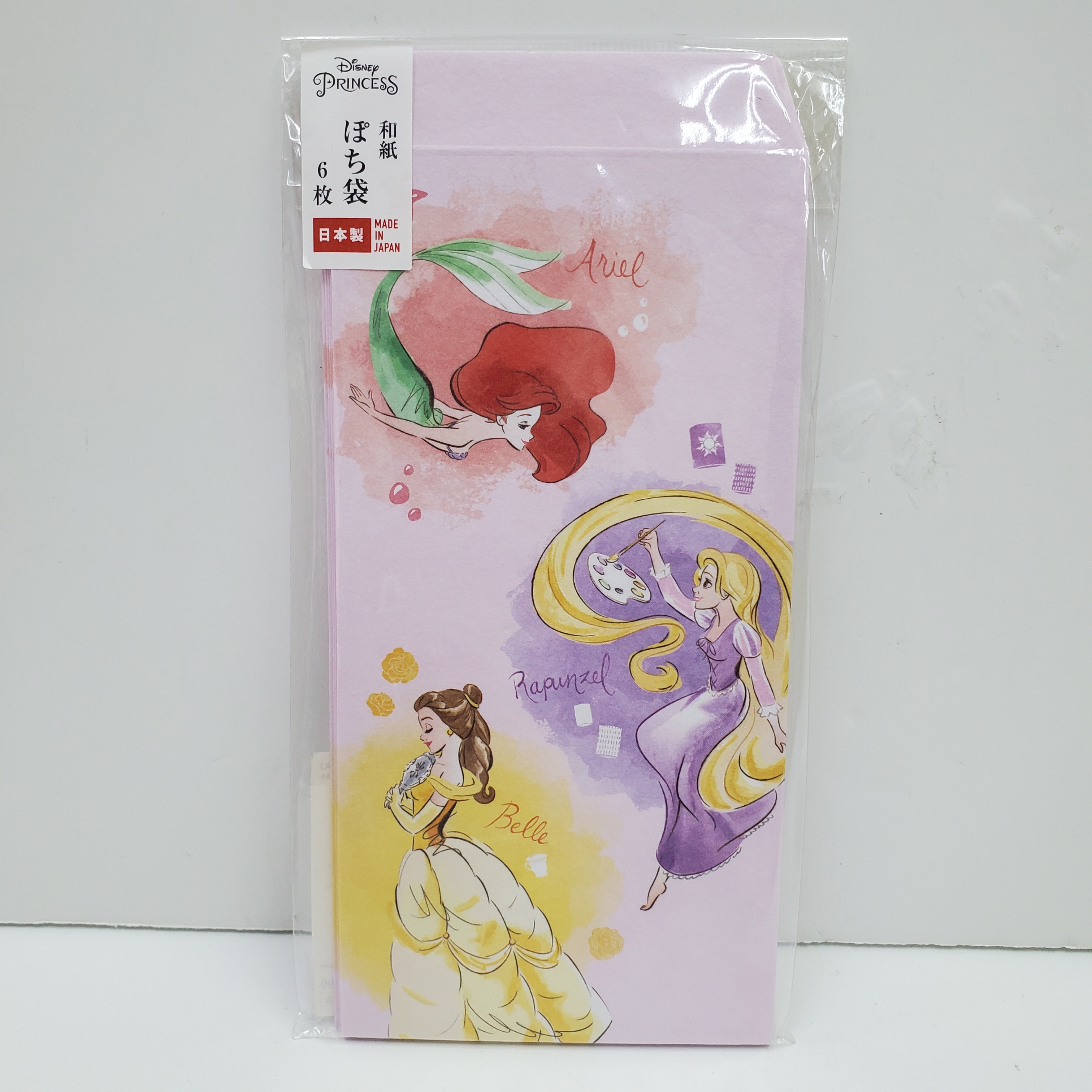 [現貨] [日本製] 迪士尼公主 ｜ 長型利是封6枚入 {TF2301044}