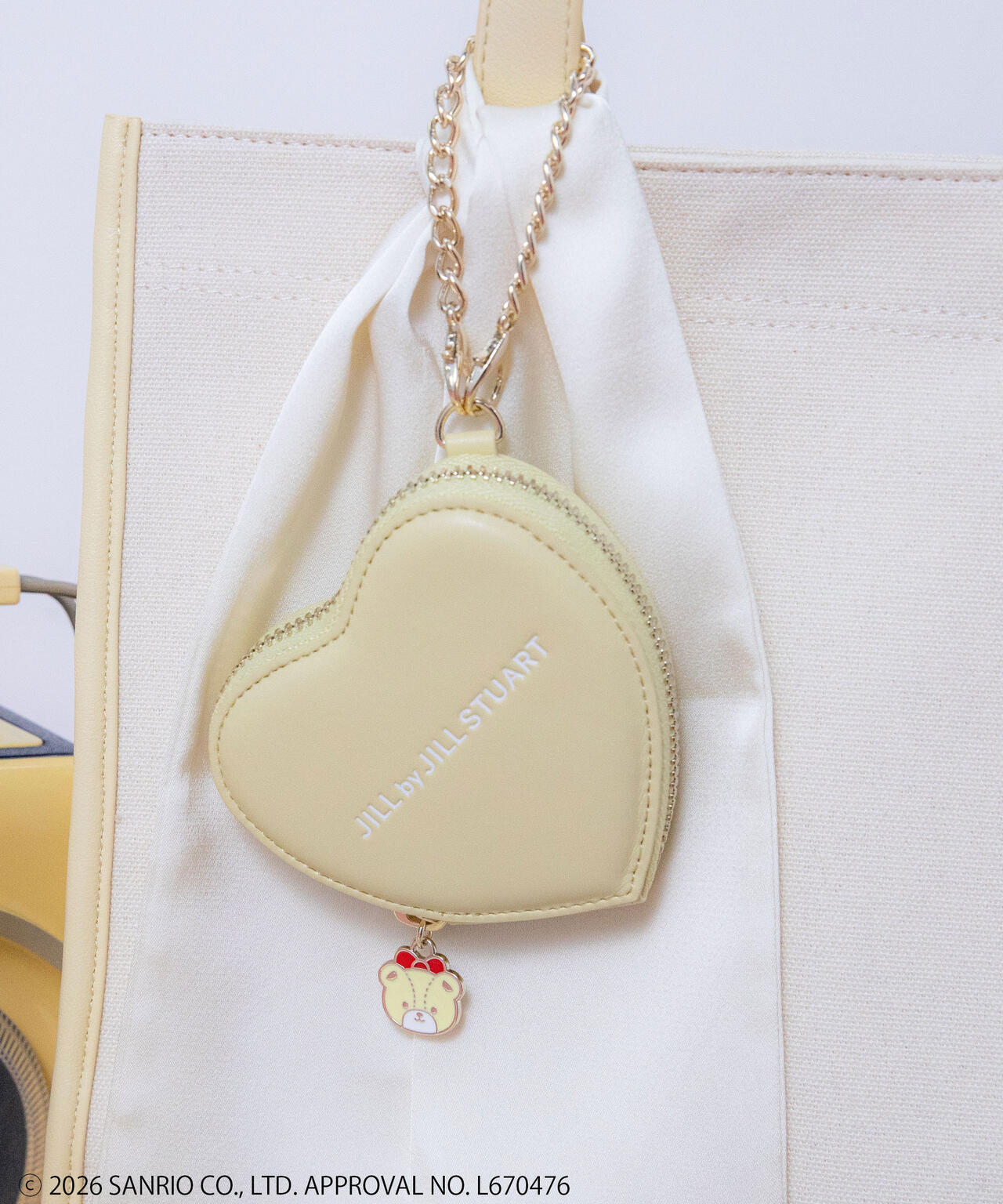 🎀【預訂】 JILL by JILL STUART Tiny Chum Collaboration Pouch Charm - Cream