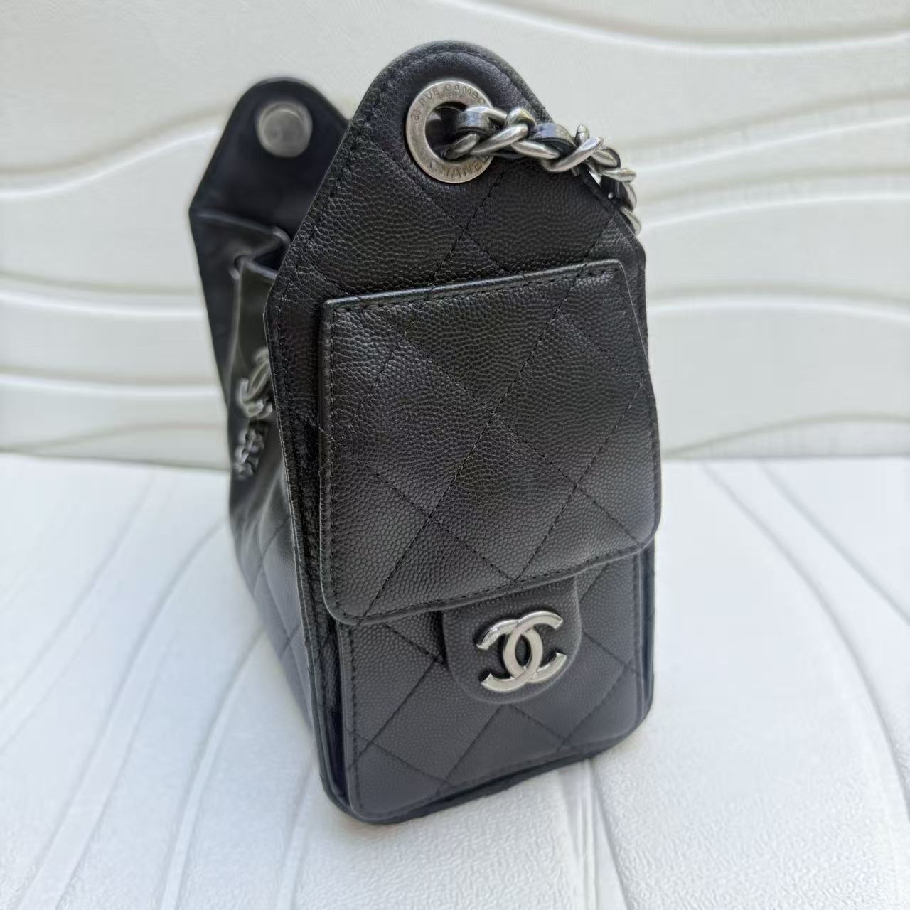 《香港正單》Chanel mini25bag黑色銀扣做舊斷貨王‼️