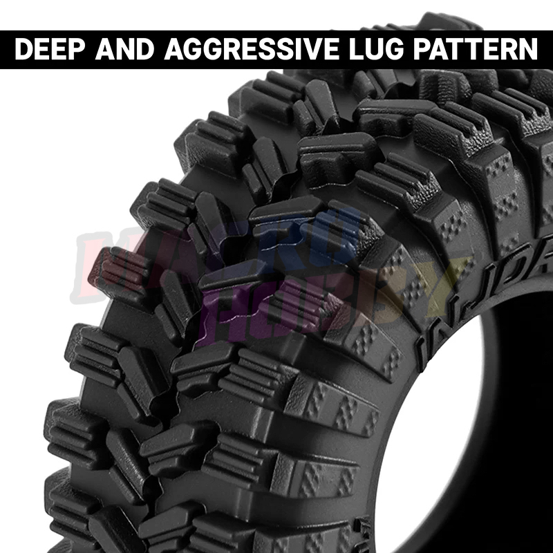 INJORA 0.7" 35*14mm King Trekker Tires for 1/30 SCX30 (T7014) #530365