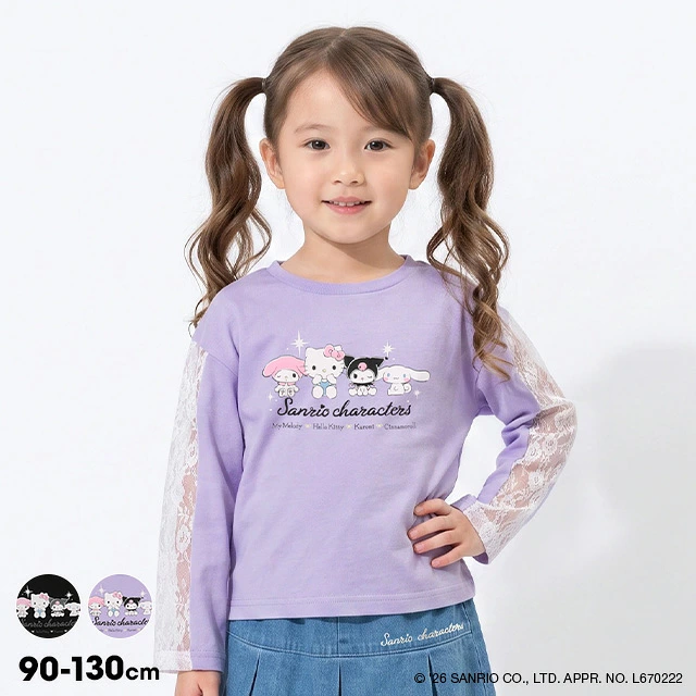 🆕【⭐訂購⭐】日本直送 🇯🇵🌀#Sanrio 蕾絲邊 長袖Tee［2款選］🌀 [ELIA-0094][261013]