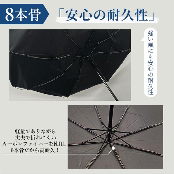 『預訂優惠』日本KIZAWA Selfold系列輕量8骨碳形狀穩定雨傘(65cm)多色