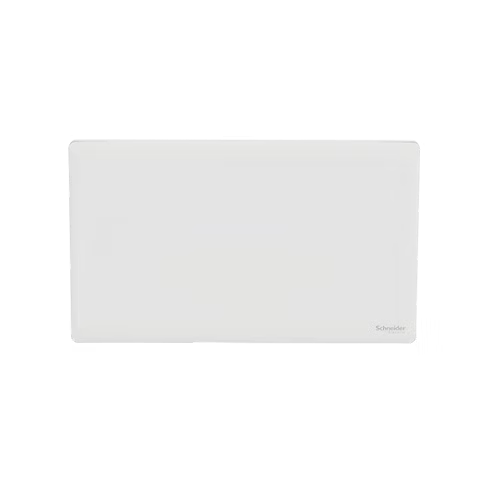 施耐德 Unica X 皎月白 孖位 空白面蓋