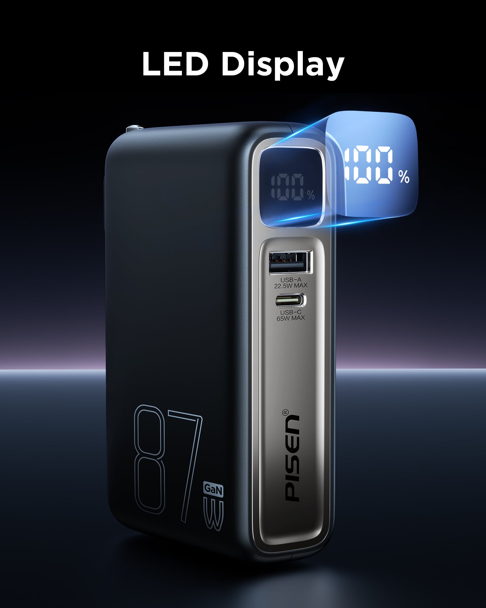 Pisen Pro 87W Powerbank GaN 10000mAh and Charger 2 in 1