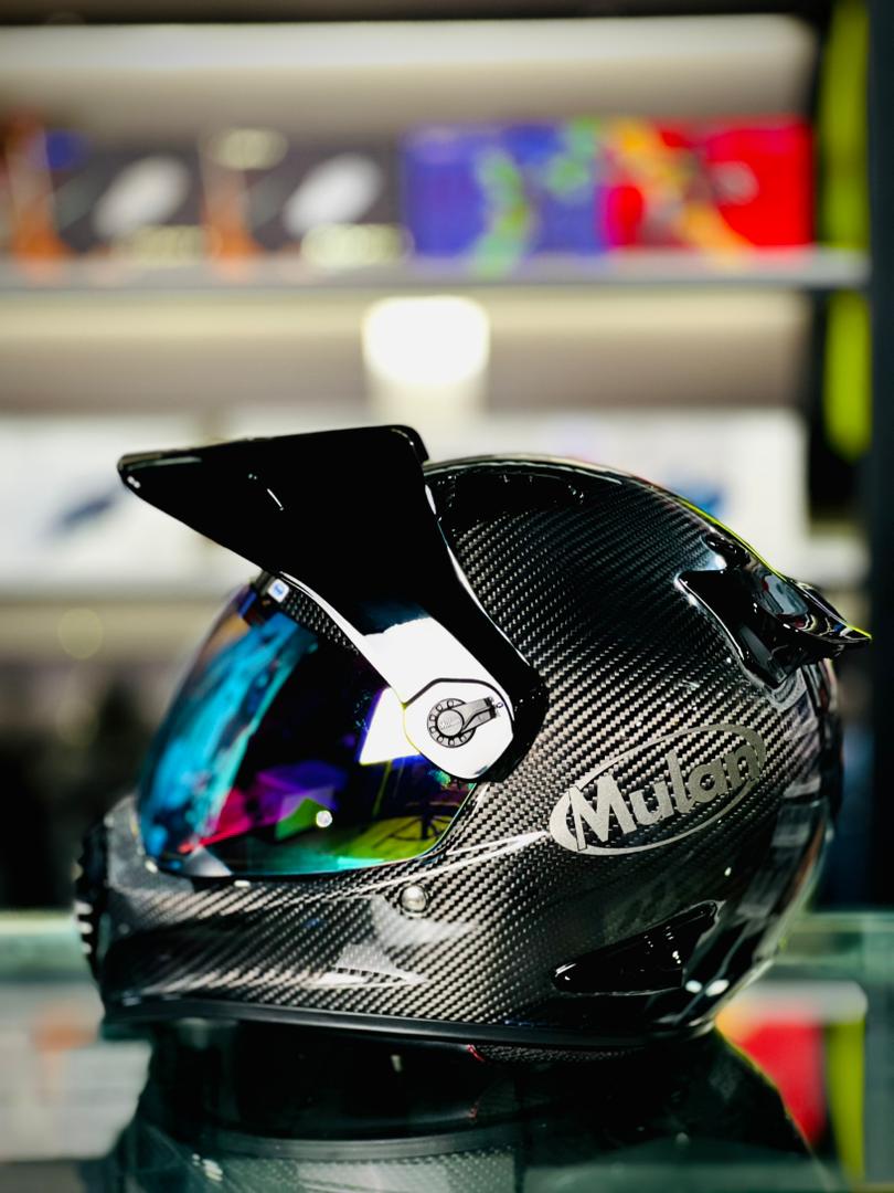 MULAN 739 3K CARBON FIBRE Adventure Helmet | Bulletproof Kevlar | Photochromic Visor | ECE Approved | Touring Ready