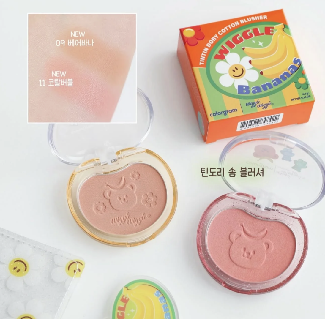 韓國 Colorgram X Wiggle Wiggle 棉感單色胭脂｜Tintin Dory Cotton Blusher