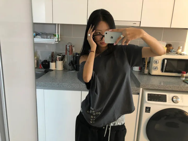 Cross Grommet Off Shoulder Top