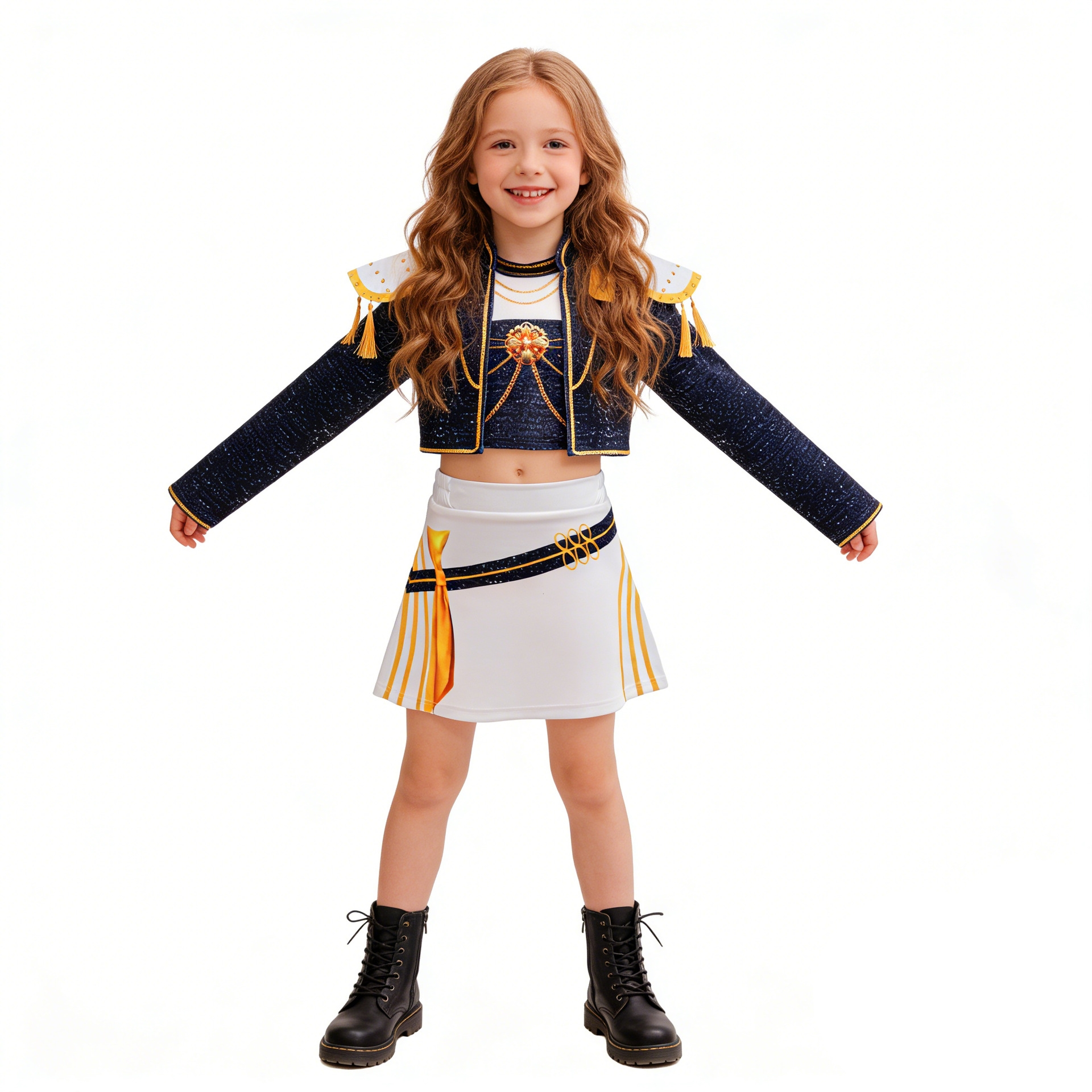 Lets cosplay K Pop Demon Hunters K Pop 獵魔女團 舞台爆閃演出服｜女團主角 Aurora 同款｜學校表演・萬聖節・K-Pop Show Cosplay cos1090