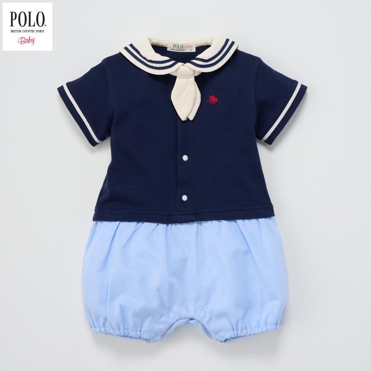 🇯🇵限量預訂 日本直送🇯🇵Polo Baby兩色海洋風水手領短袖連身服