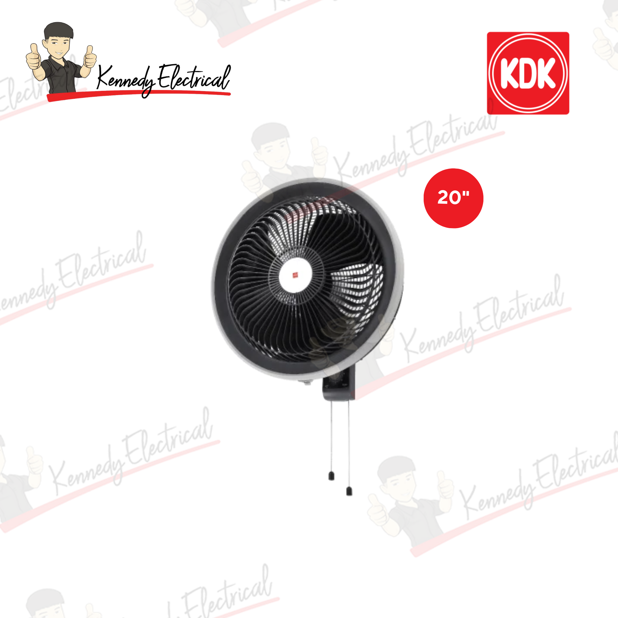 KDK 20" Industrial Wall Fan KU50Y-DG (Dark Grey)