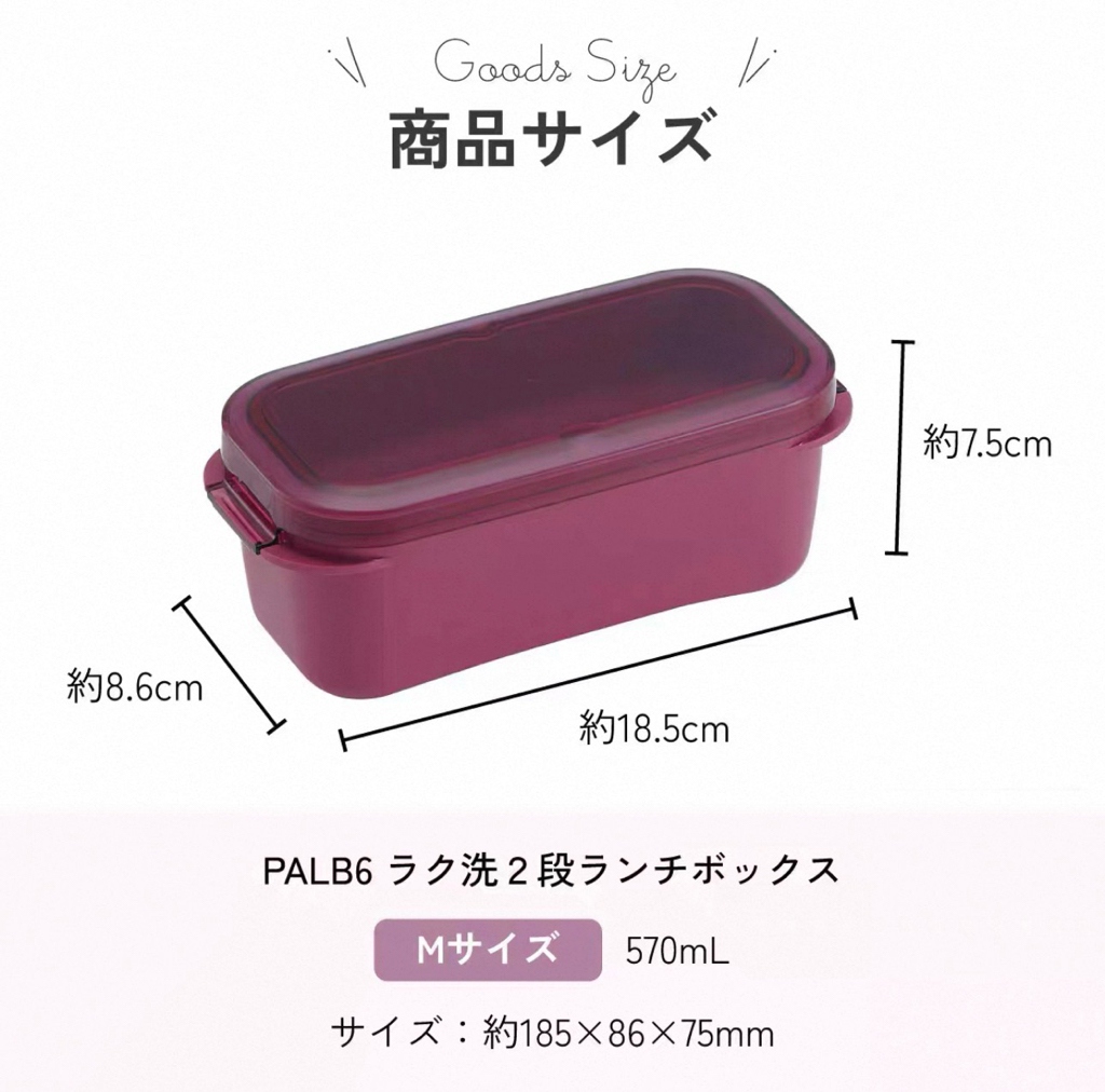 日本Skater 簡約雙層便當盒