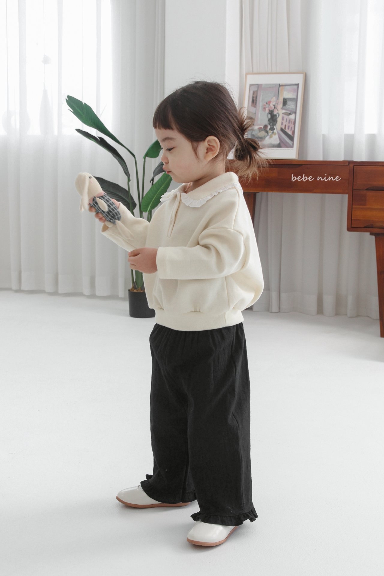 🌸預訂 韓國直送🌸🇰🇷Bebenine三色荷葉邊翻領衛衣