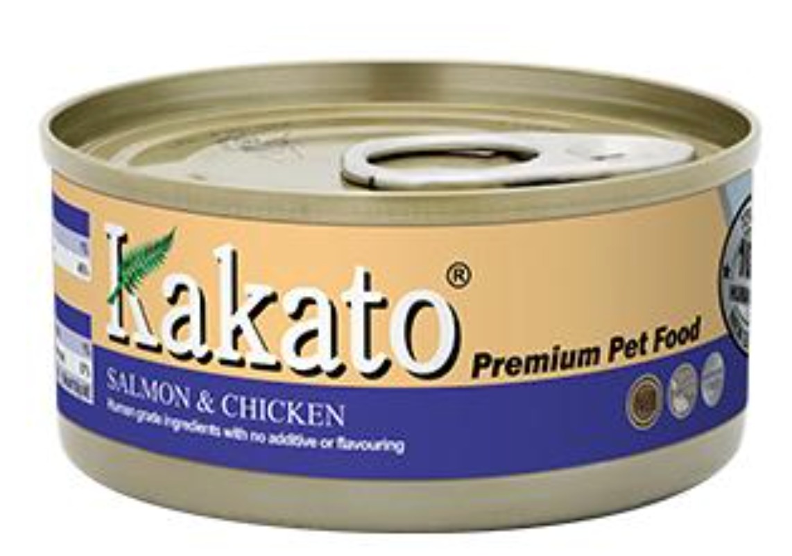Kakato 三文魚雞肉優質寵物食品罐頭