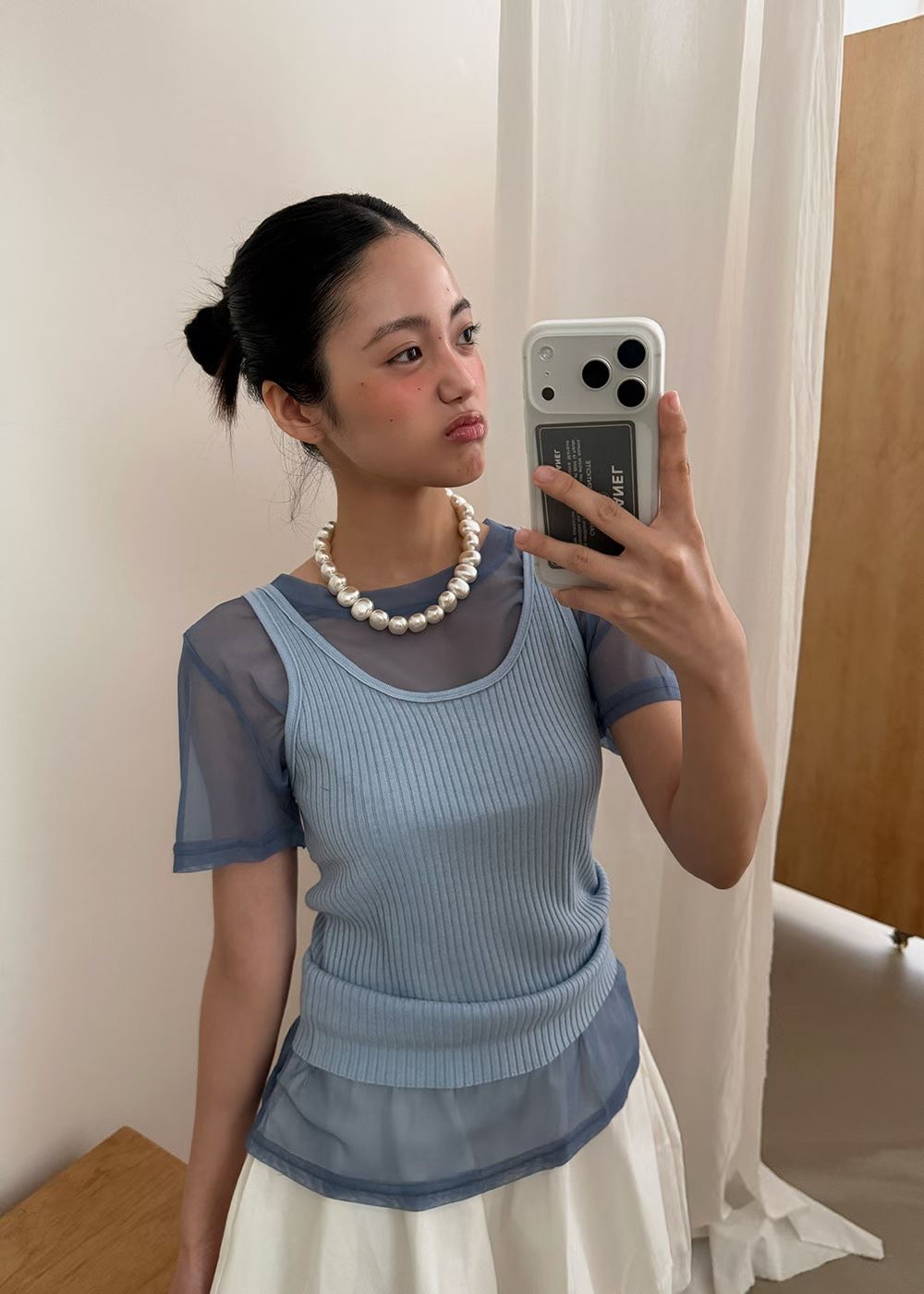 221336 背心連紗Tee Set