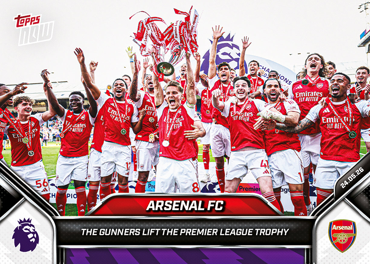 Arsenal FC - 2025/26 Premier League Topps NOW #200 英超捧盃紀念卡｜PR 9,165