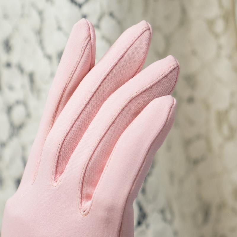 New Old Stock -1960s Made in Japan Pearl-Studded MOD Gloves(Yellow/Lavender/Pink)(MT331)