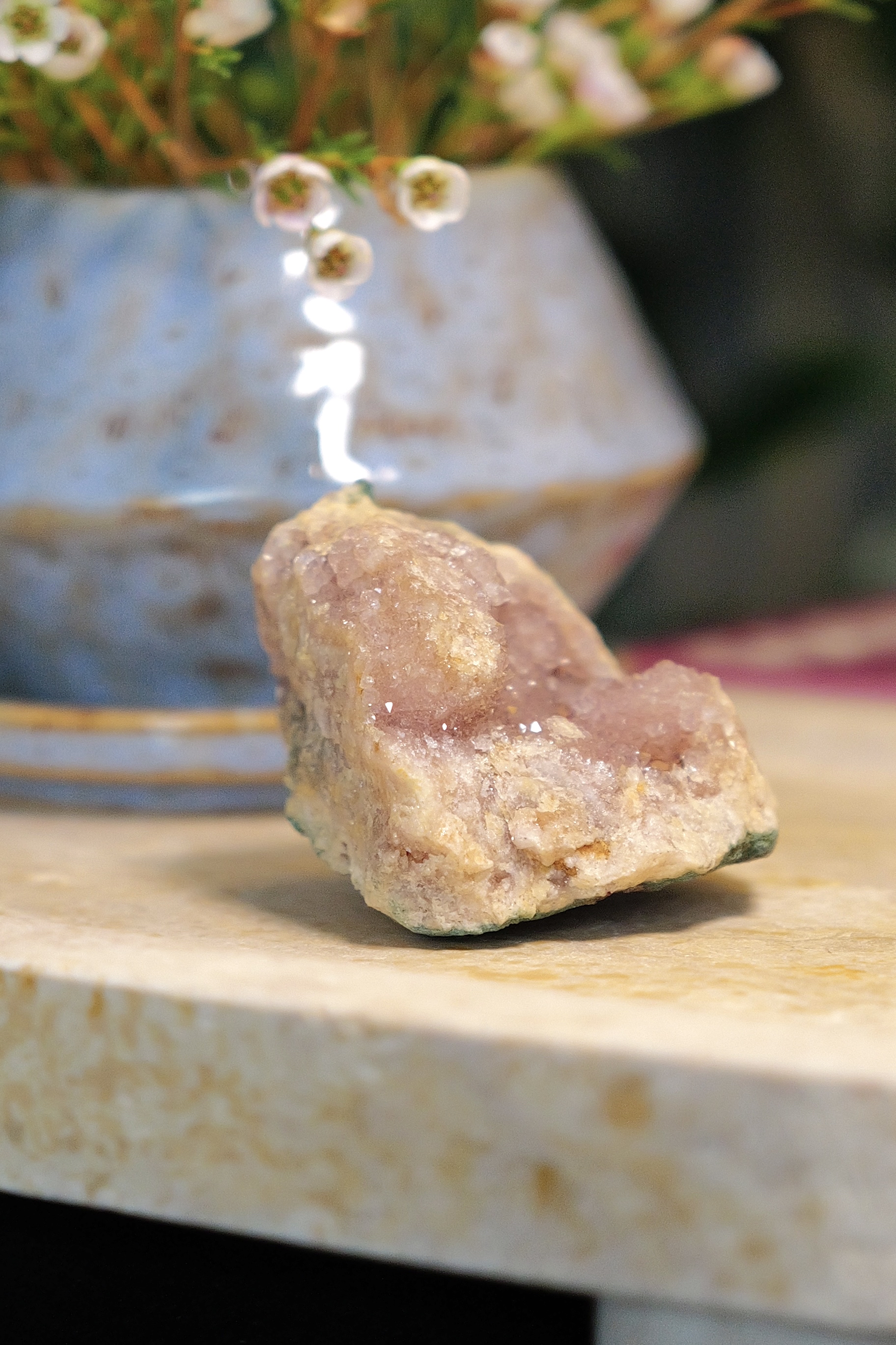 ༒6cm Pink Amethyst Geode༒ PA.7050H3mG13J-RA22*3NF