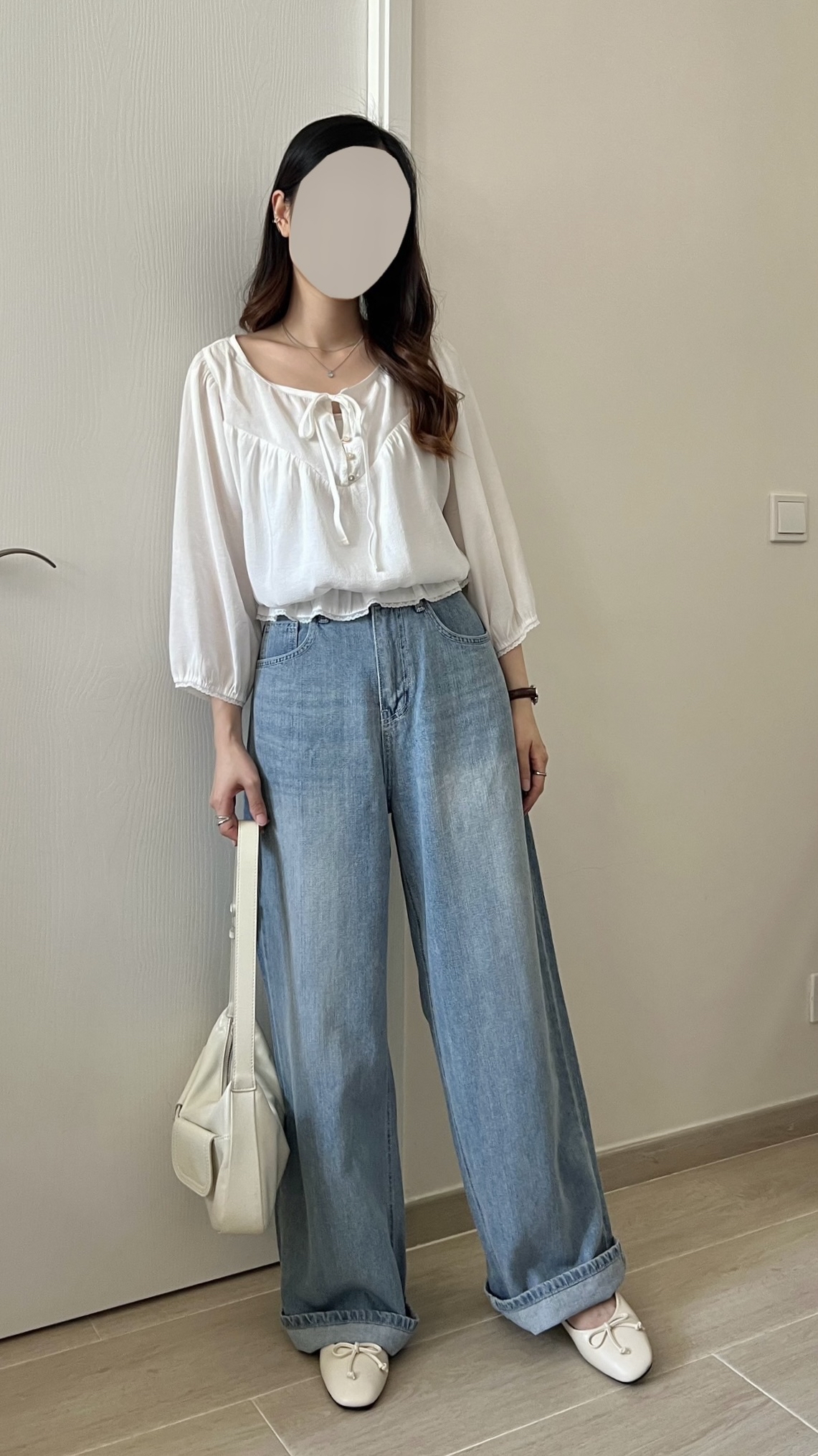 溫柔垂感七分袖blouse