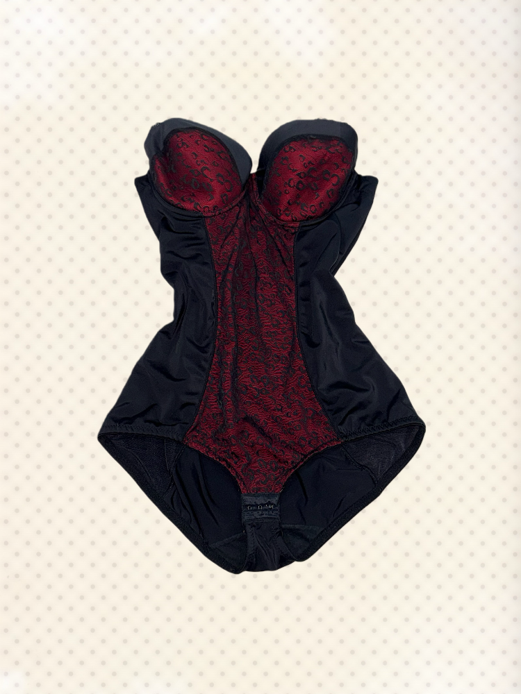 [On Sale] Lace Panel Bustier Bodysuit
