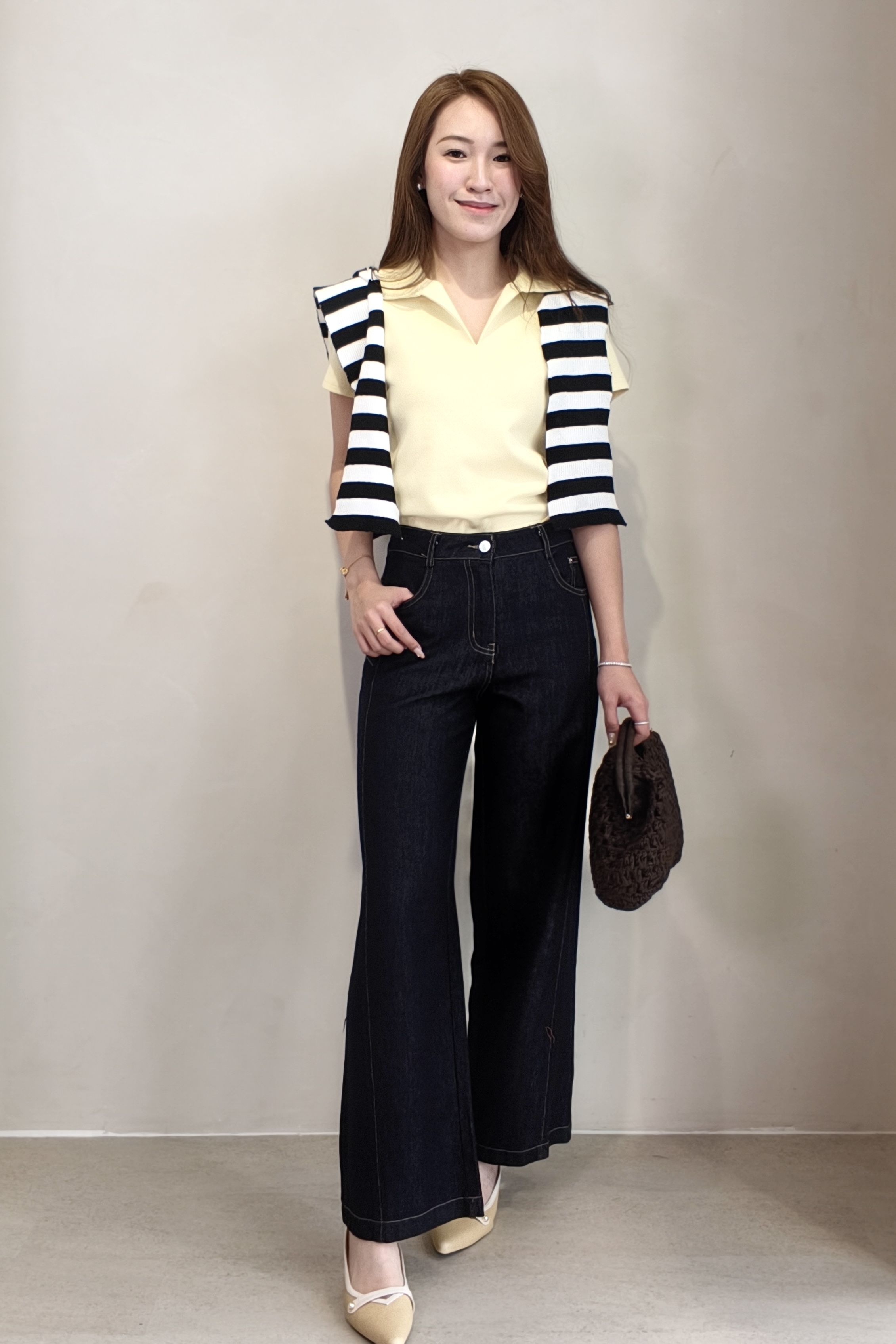 4644 Monroe Wide Leg Denim Pants
