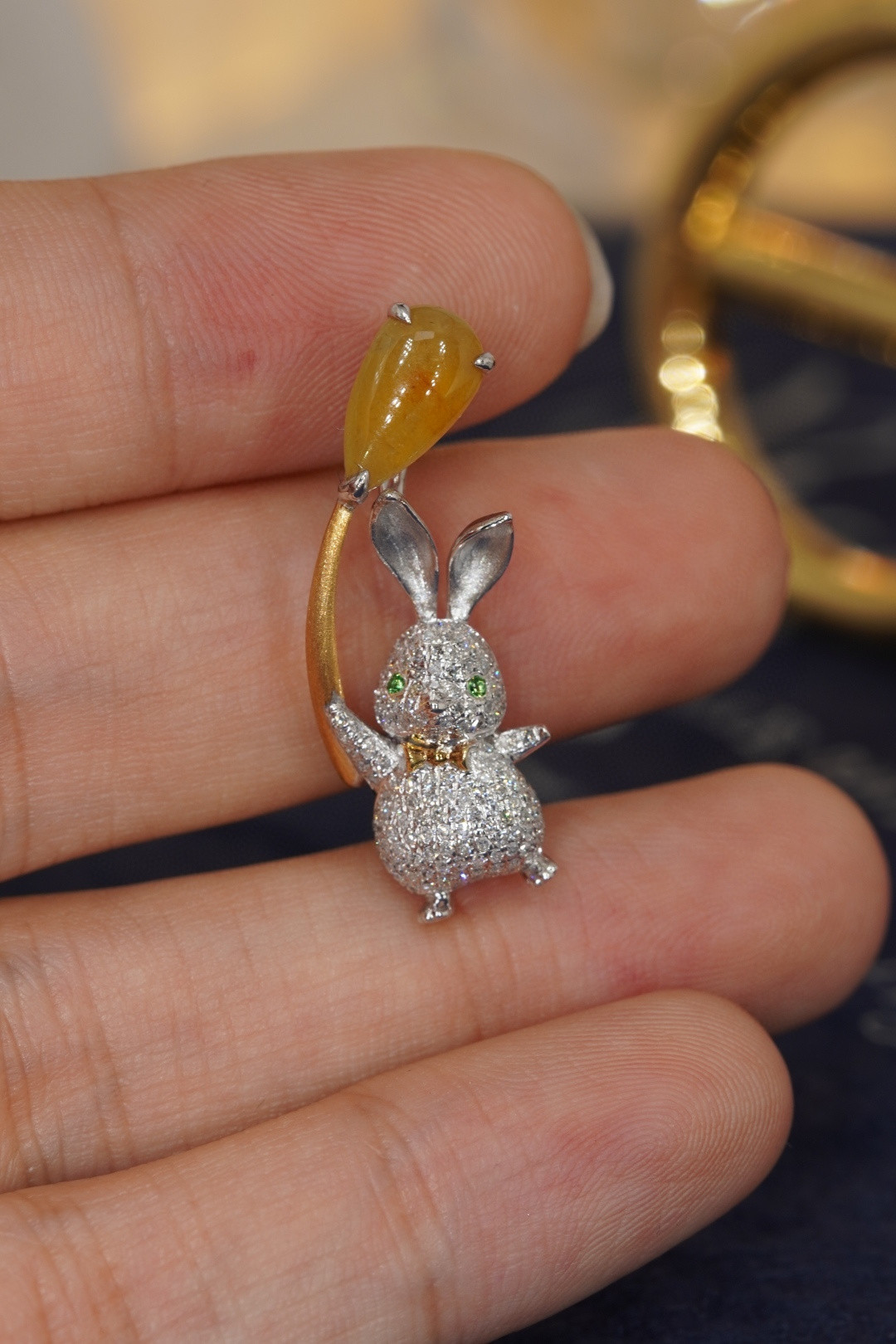 pt 緬甸翡翠鑽石吊墜