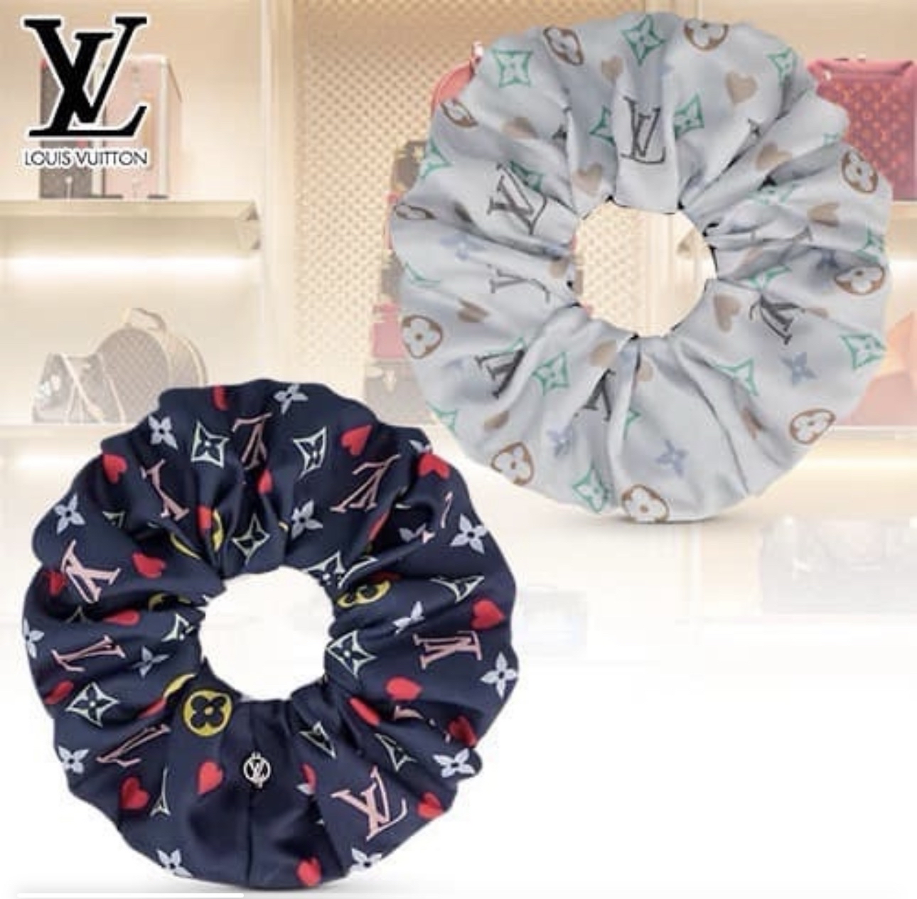 LOUIS VUITTON 經典圖案髮圈