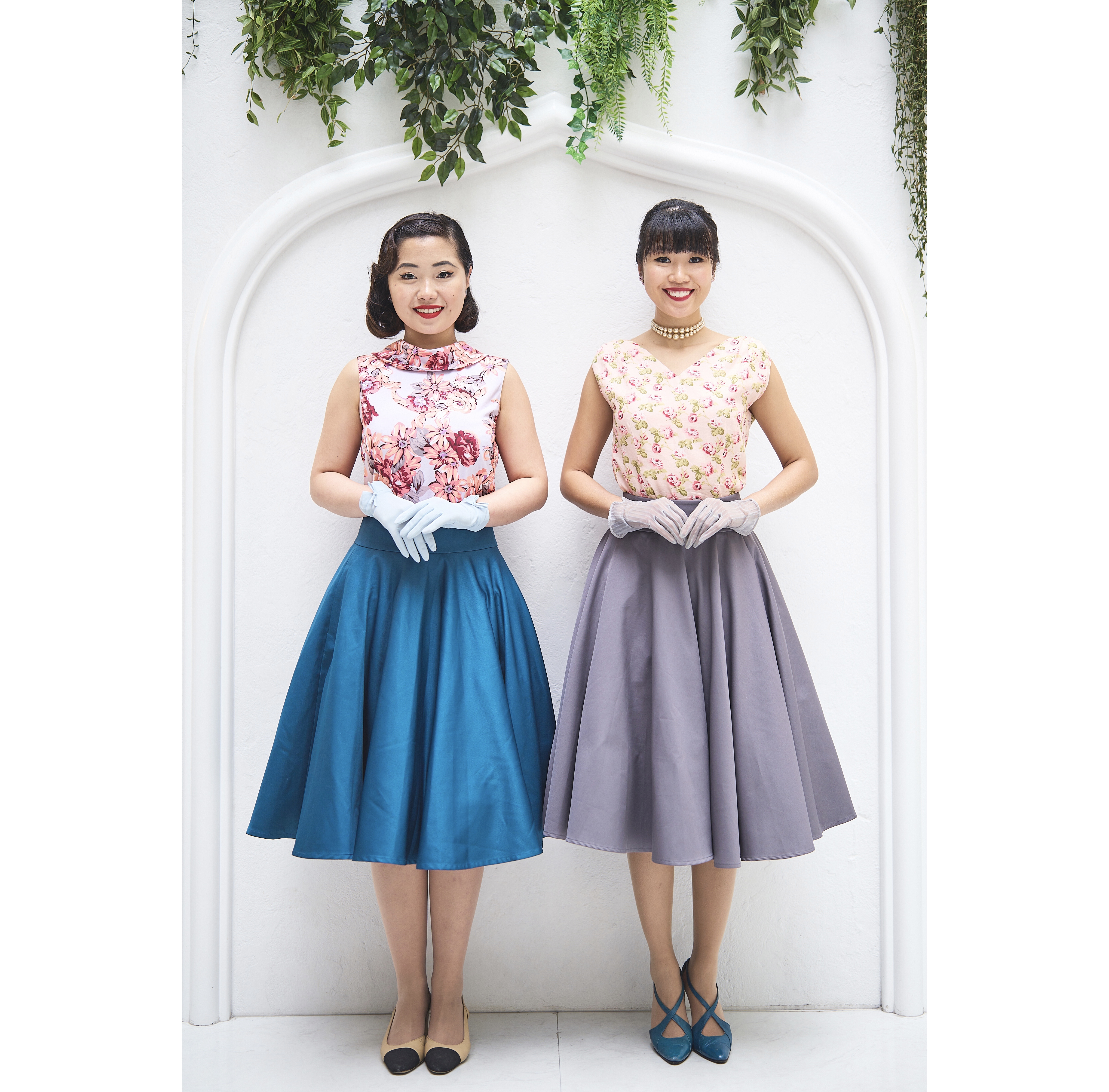 (Ready/Custom-Made) - Vintage High Waist Swing Table Skirt - 7 colour available (FM041）