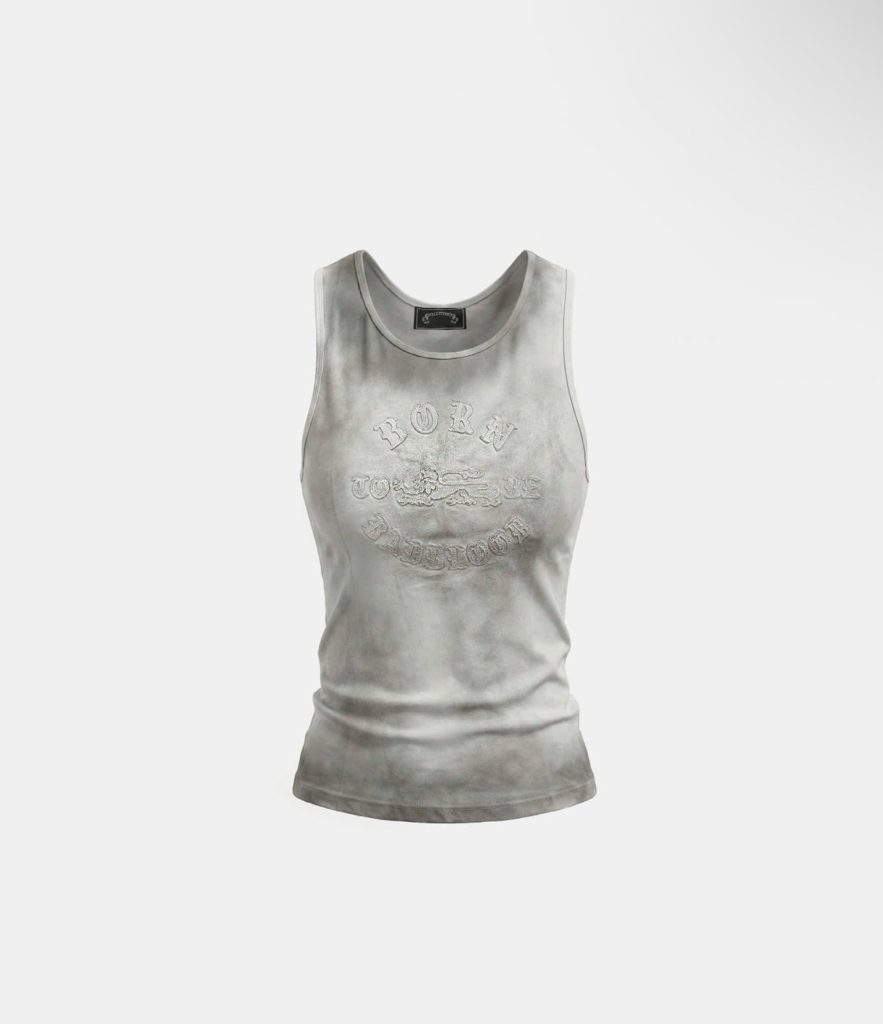 BADBLOOD新款[w-tnk26-018] BORN TO BE Tank - White