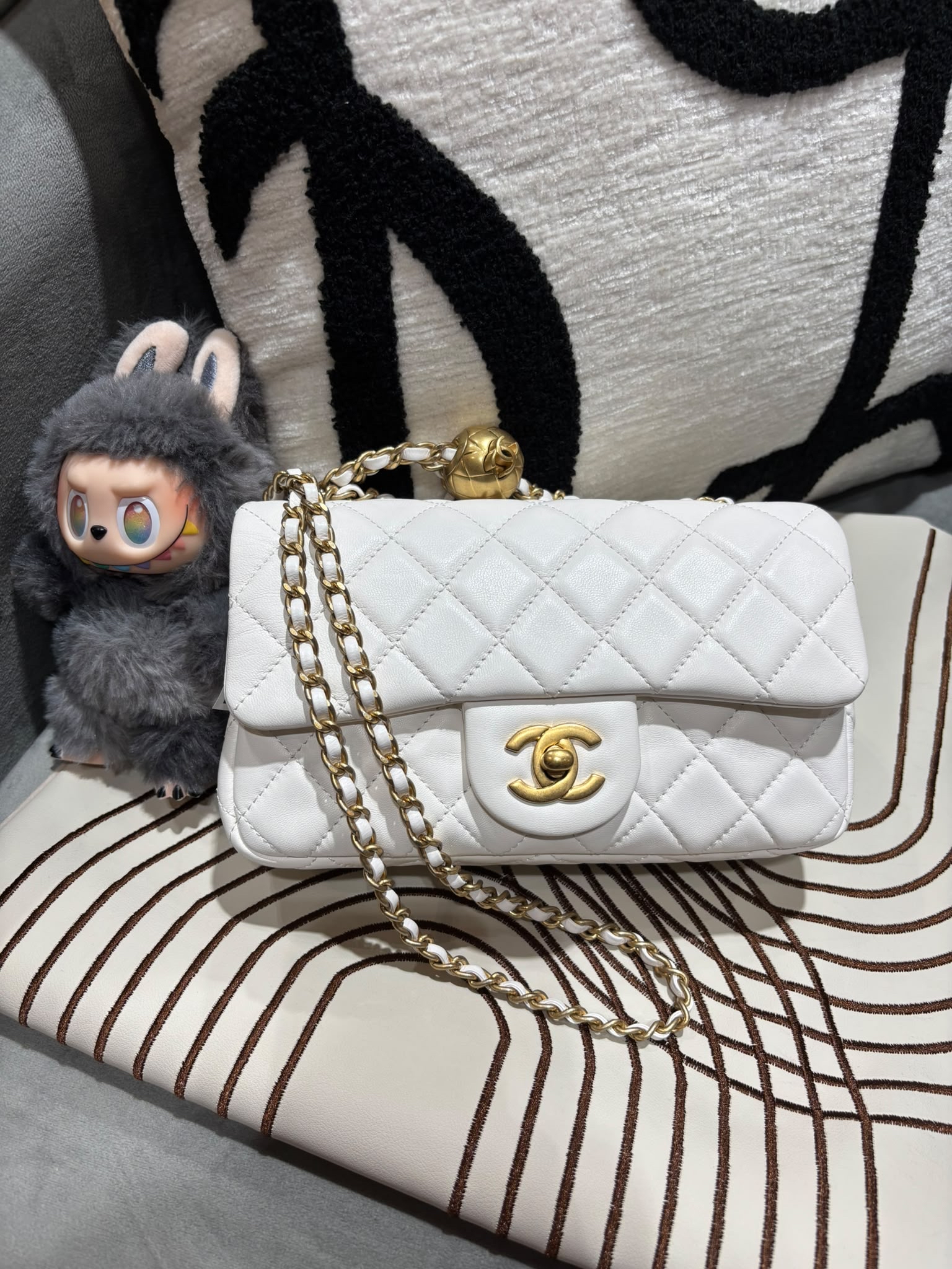 Chanel CF20 Mini Classic Flap Chain Shoulder Bag 調節金球 AS1787 100%Authentic, 98%New ✅晶片✅Dust bag✅Box