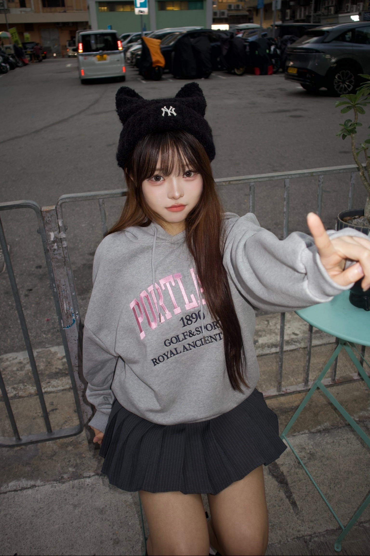 韓國高質刺繡字母衛衣 連帽