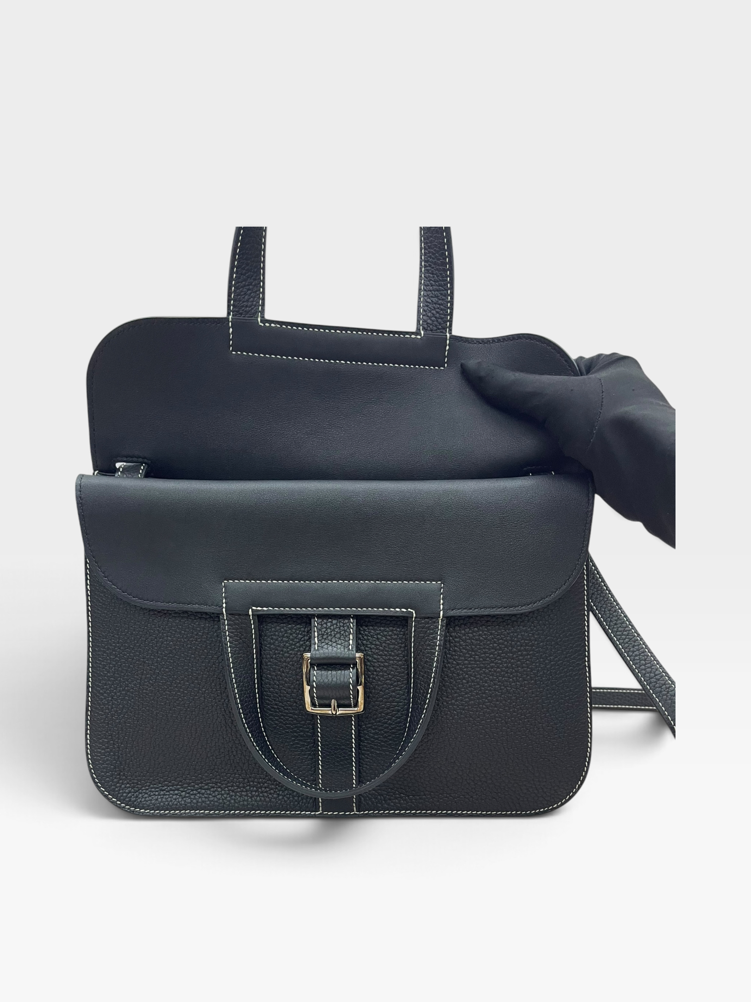 Pre-owned Hermes Halzan Togo / Stamp X/ Product Code: 100803