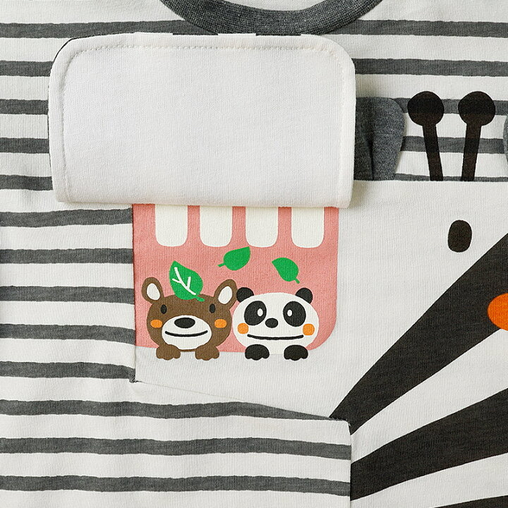 🇯🇵預訂 日本直送🇯🇵Zoomic兩色立體動物耳朵翻蓋條紋短袖T恤