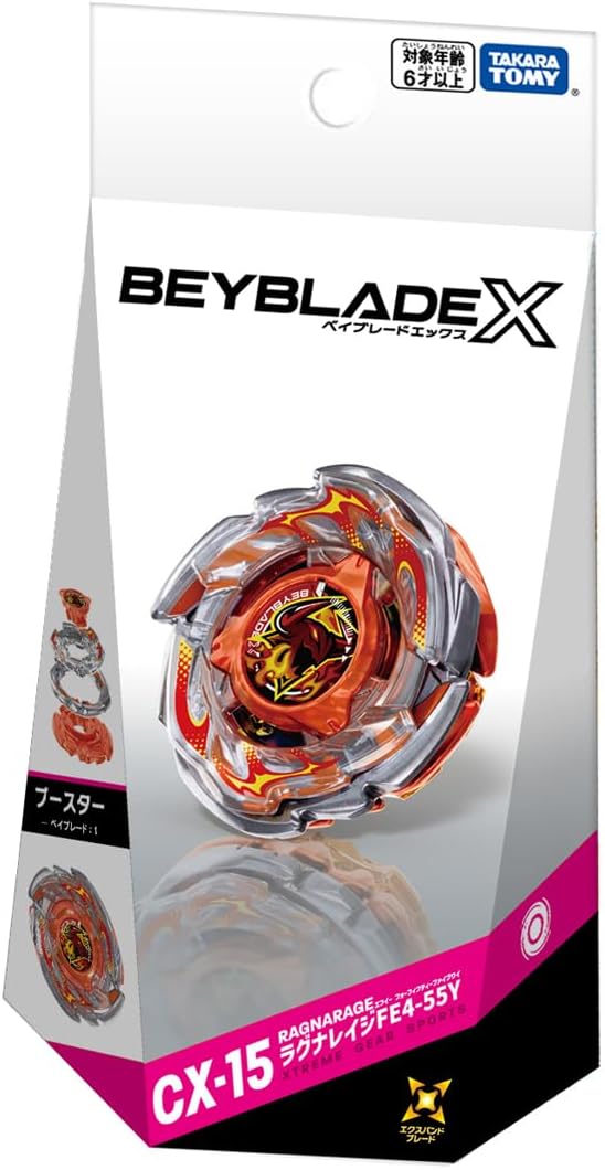 TAKARA TOMY Beyblade X CX-15 拉格納雷吉 F4-55Y 爆旋陀螺 對戰陀螺 攻擊型 金屬戰鬥玩具 日本正版