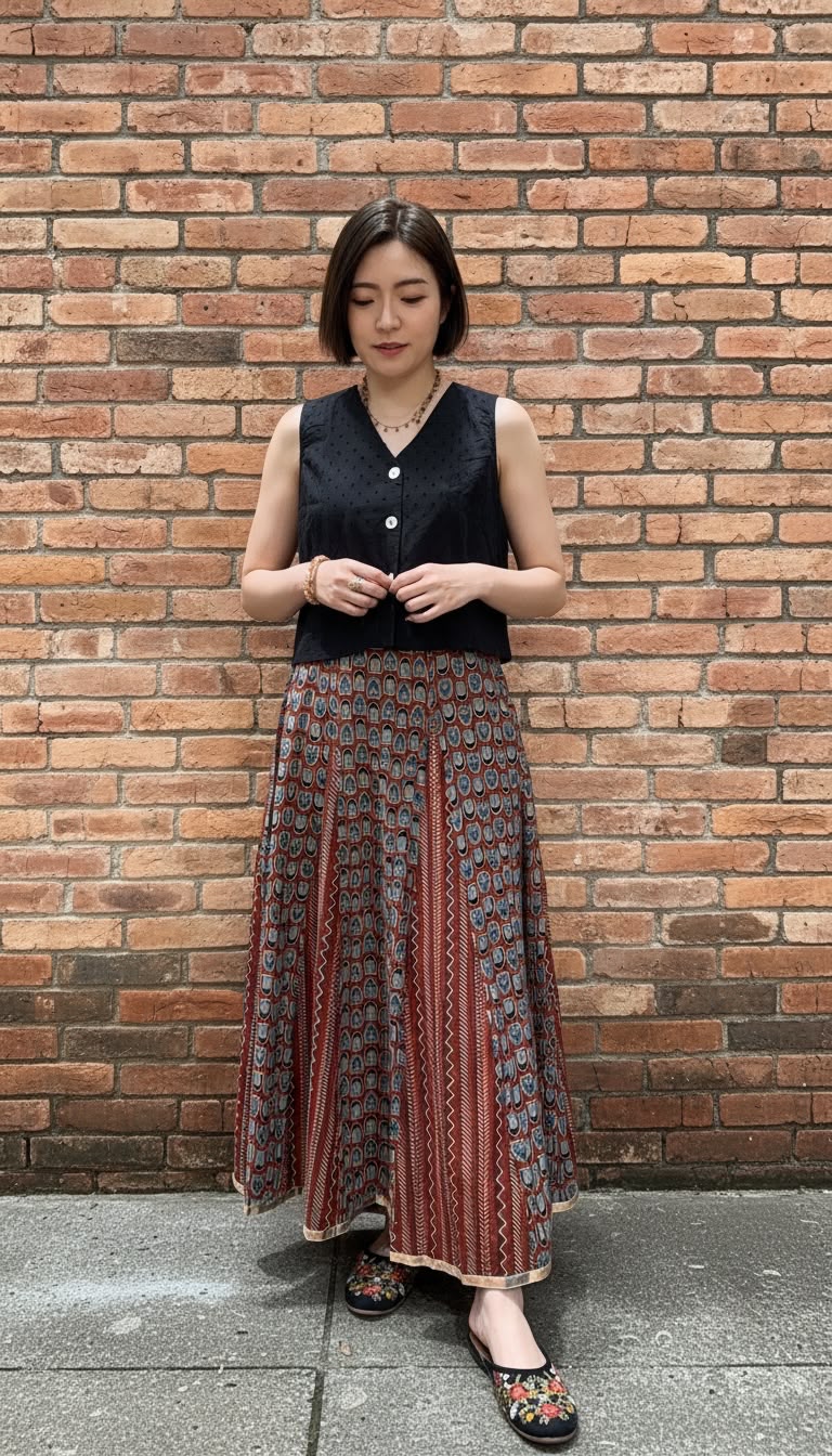 2615 Brick Red 16 cloth Skirt 37"