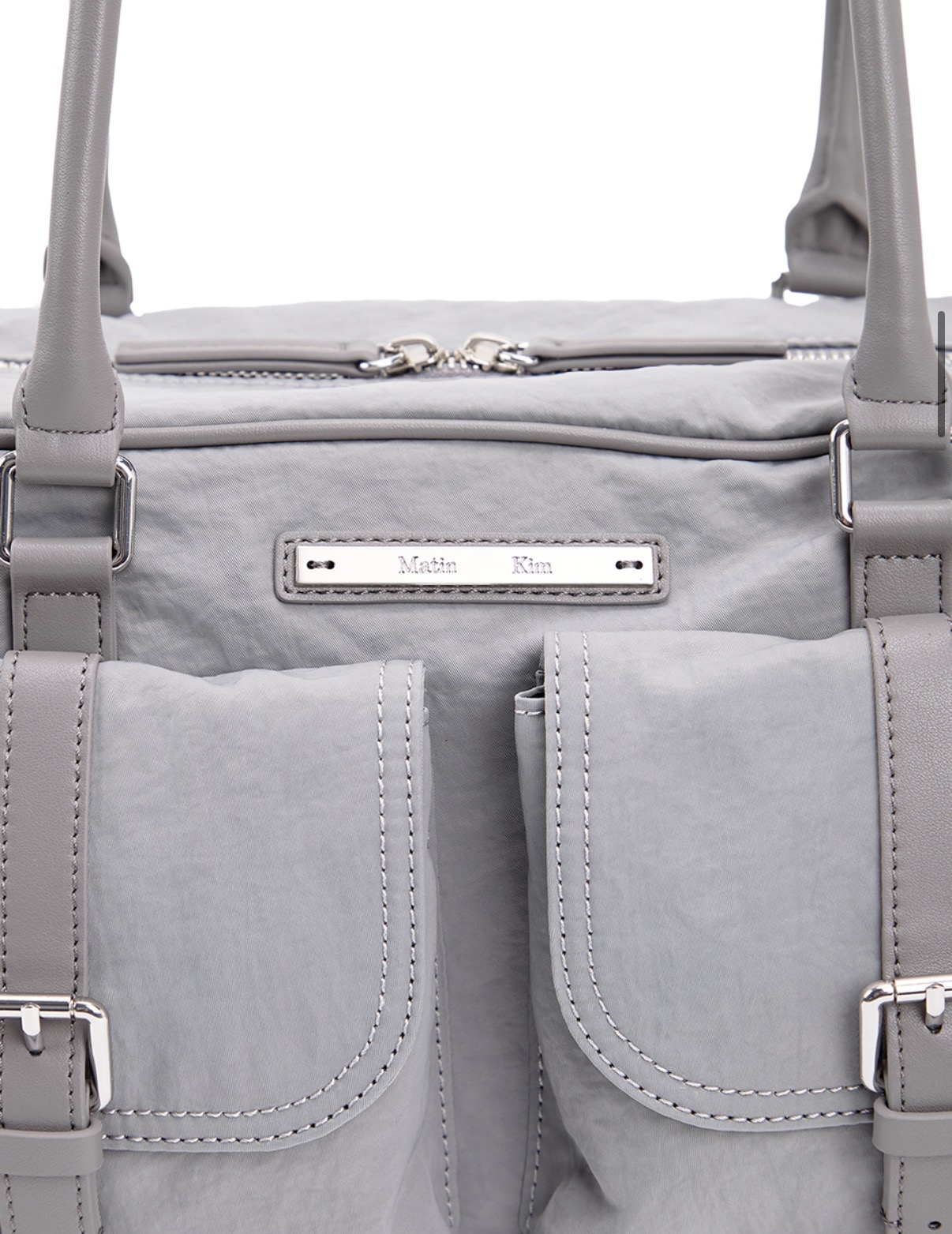 MATIN KIM 特價場 DOUBLE POCKET SPORTY TOTE BAG IN GREY