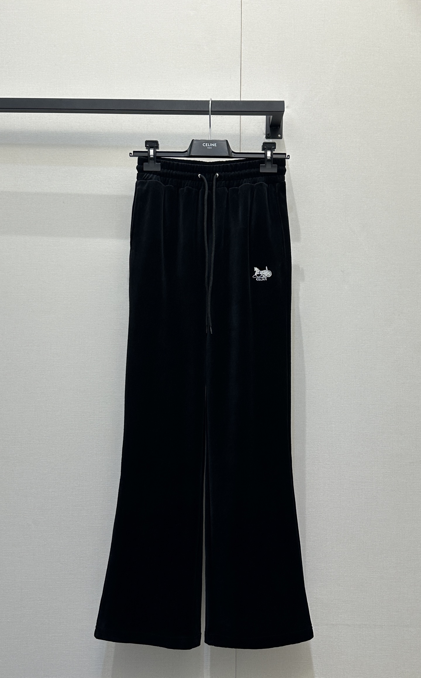 CELINE 馬年限定天鵝絨高腰闊腿褲