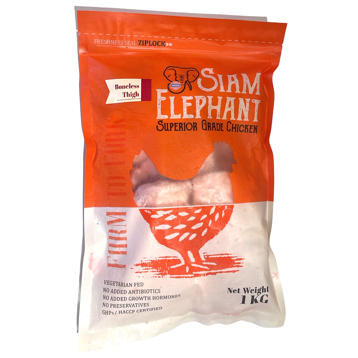 泰國暹羅象無激素無骨雞扒(1kg) - 1包