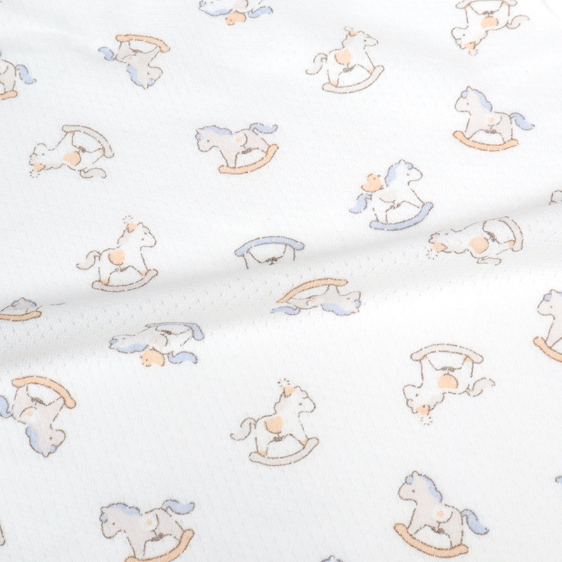 🇯🇵預訂 日本直送🇯🇵搖搖木馬印花純棉網眼前開式無袖背心包屁衣兩件套