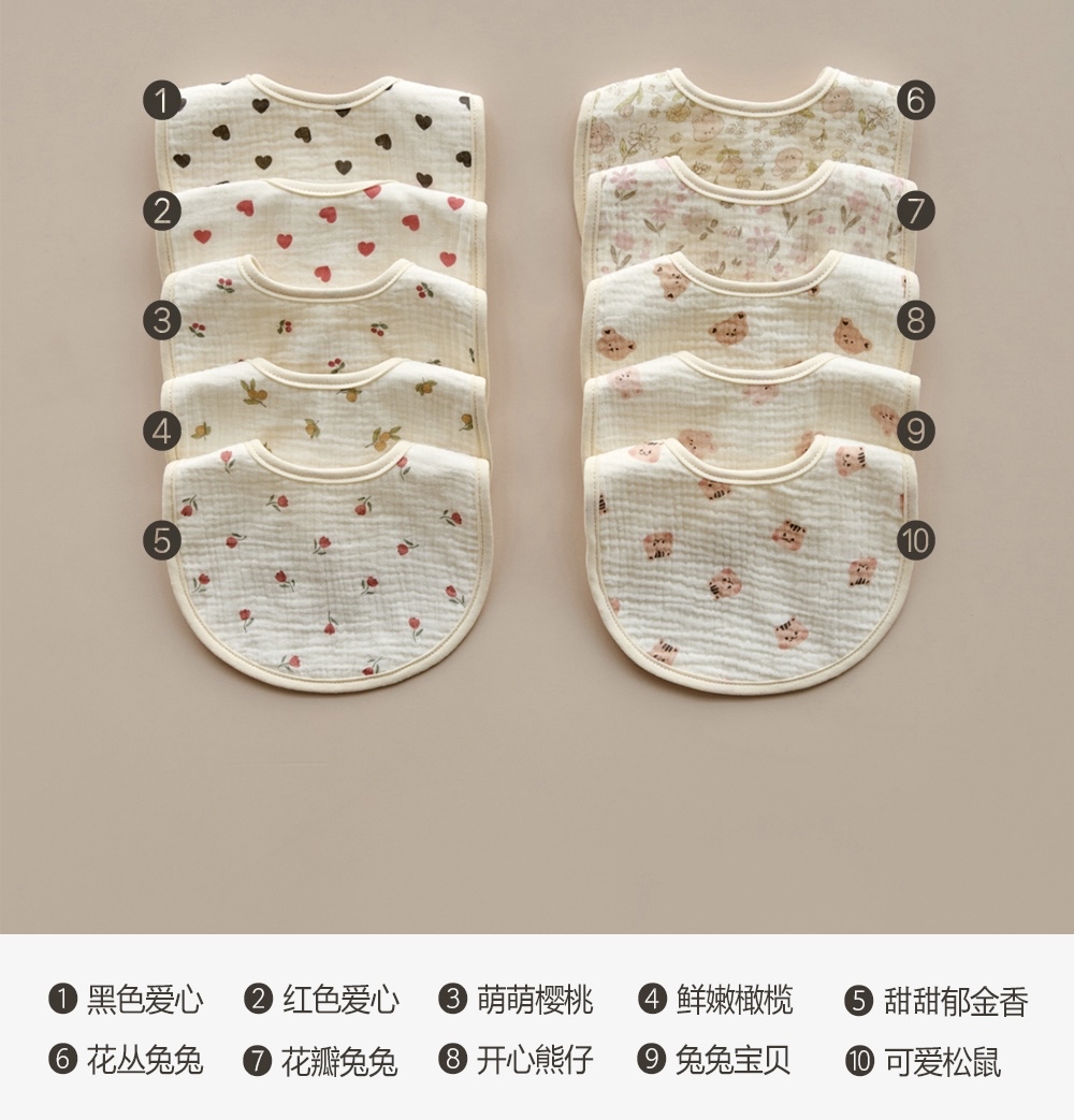 (福利款🎉)26S/S DTD有機棉10種圖案系列-TPU防水層棉紗圍嘴