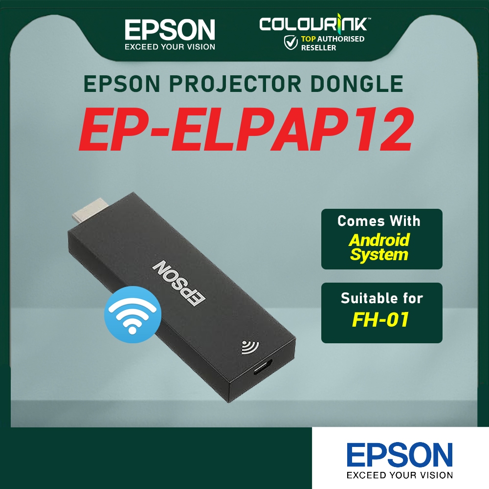 EPSON ELPAP11 for EB-W51, EB-X51, EB-X06, EB-FH52, EB-972 ELPAP12 for CO-FH01 Projector Wireless Dongle