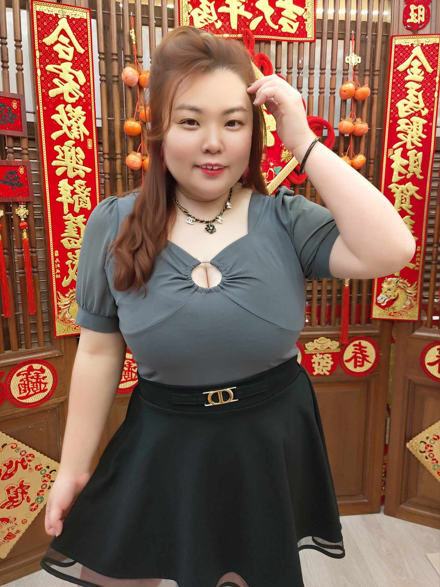 NFE06 TW#5008 雪纺袖小心机上衣