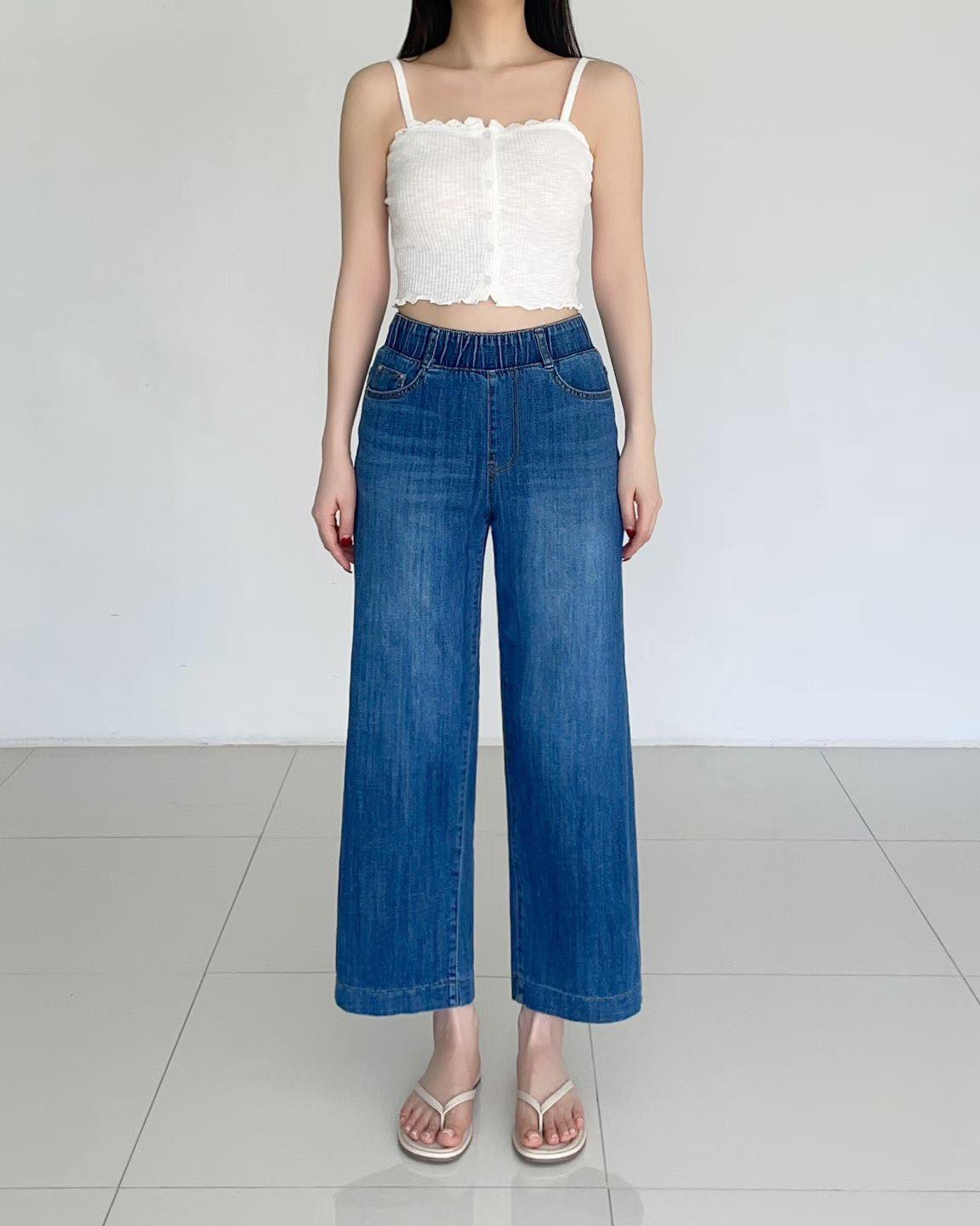 全橡根九分直腳褲